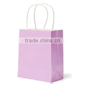2016 Wholesale China Factory Recycled Colorful Kraft Paper Bag