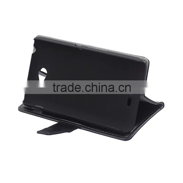 Wholesale Flip Cover Leather Case For Sony E4,For Sony E4 Book Cover Stand Case