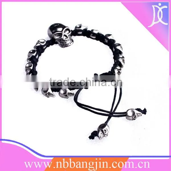 Leather wrap bracelets,Skull fashion bracelet