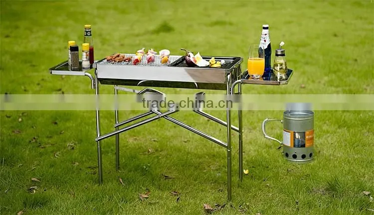 Outdoor 430 Stainless Steel Charcoal BBQ Grill