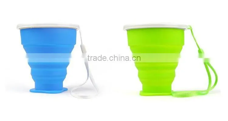 silicone rubber folder cup /drinking silicone folding cup