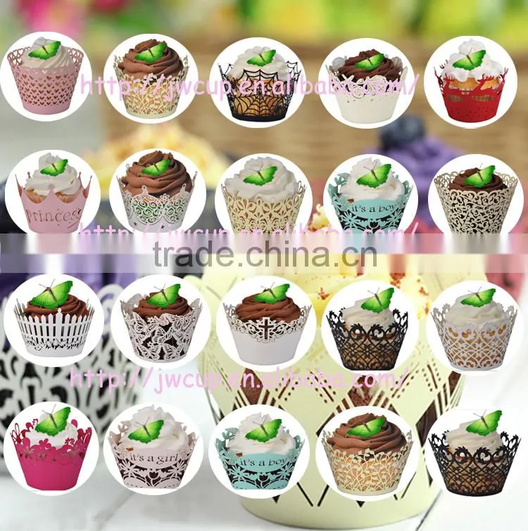 paper cake cup wrapper laser cut paper candy box