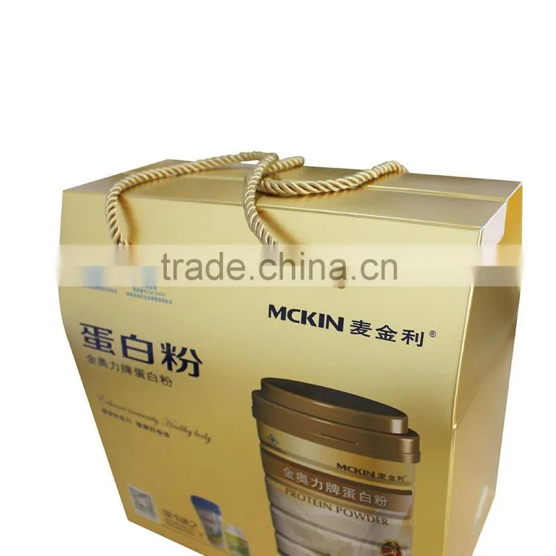 Hot new elegant cardboard gift box carry handle