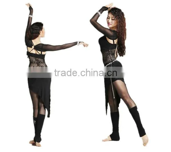 Sexy and Sweet Lace + Cotton Belly Dance Costumes with Vest Dress + Lace Waistcoat (QC2268)