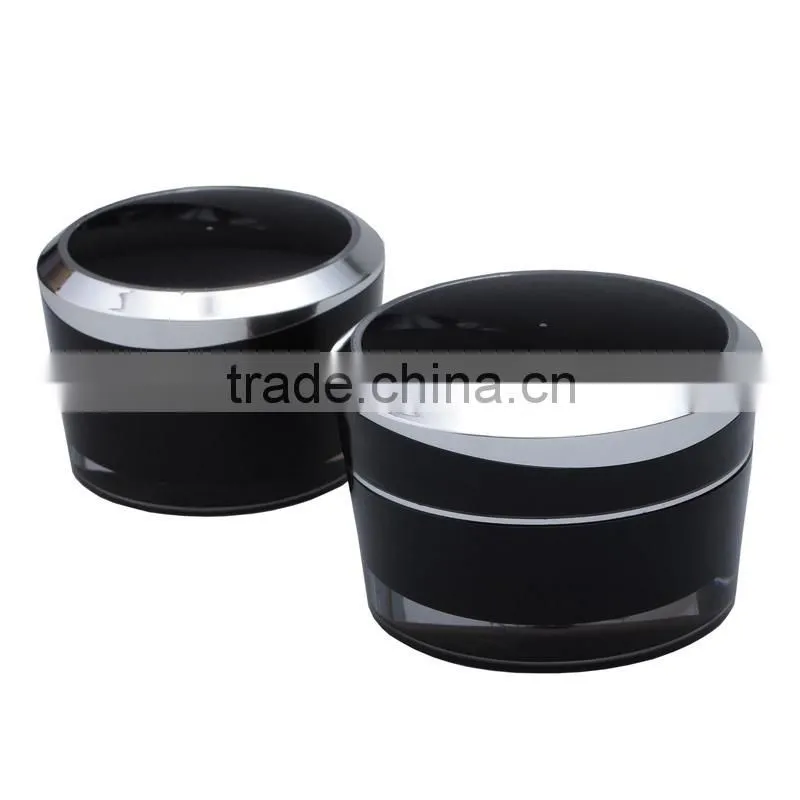 Round acrylic cosmetic jar, round jars for cosmetic