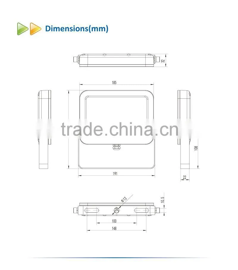 Ultra thin LED Flood Light 20W