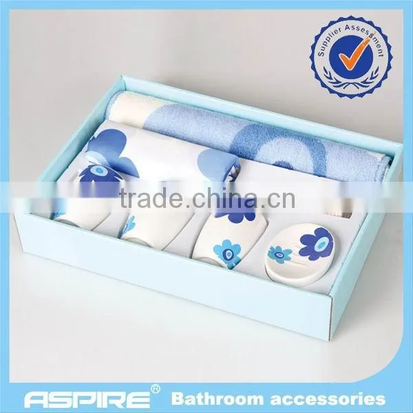 fancy Classic printing ceramic bathroom shower sets