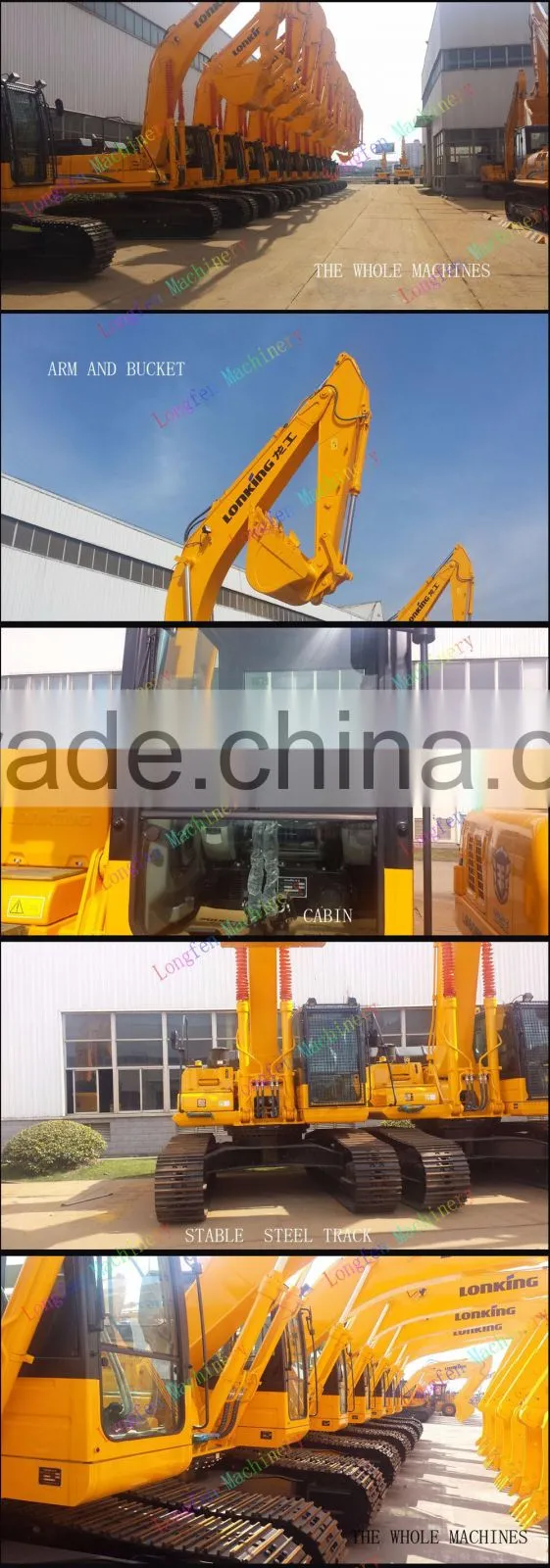 LG6485H Lonking 48 ton hydraulic grab excavator for sale with low price