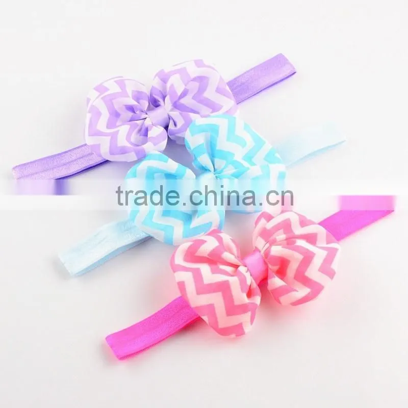 New Hot Sale delicate glitter bow hair band Baby elastic fine hair lead the act the role of 16 color in stock now