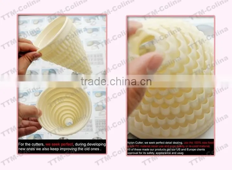 Plastic biscuit cutter smooth edge nylon flower shape cookie cutter