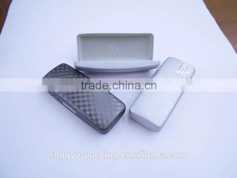 hard shell aluminum reading PU leather glasses case