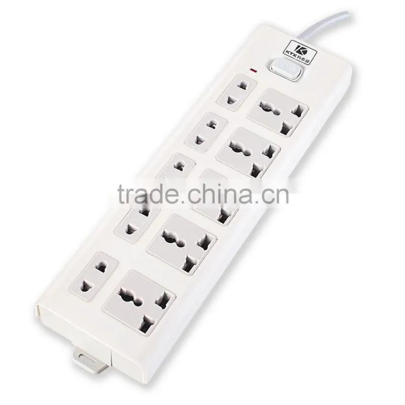 10 Outlets Universal Power Extension Cord Socket With Switch