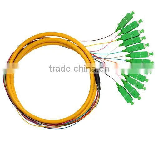 sc 12 core bundle fiber optic pigtail,funout optical fiber pigtails