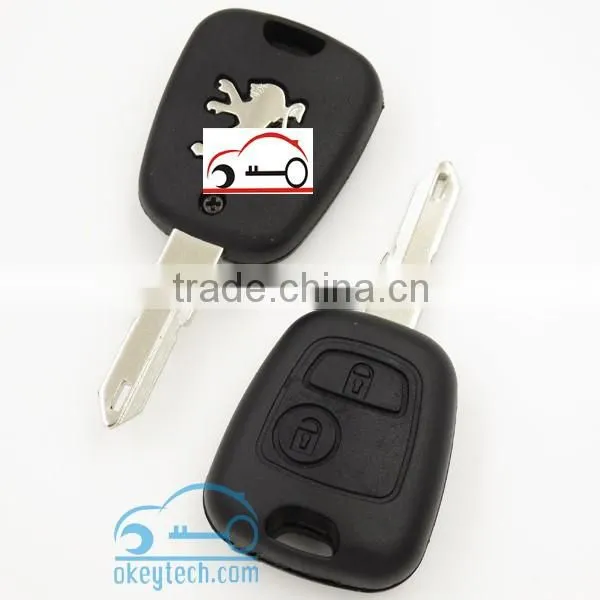 Good Price peuguot key shell for 206 blank 2 button with logo Car Key peugeot romote key shell