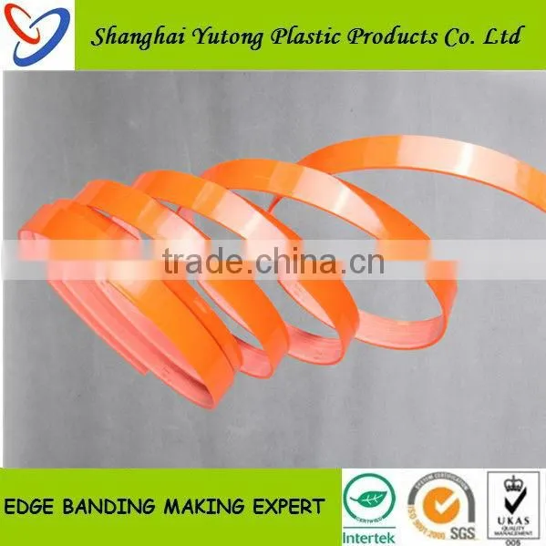 Yutong Glossy clear plastic edge banding pvc /abs edge banging for furniture particles