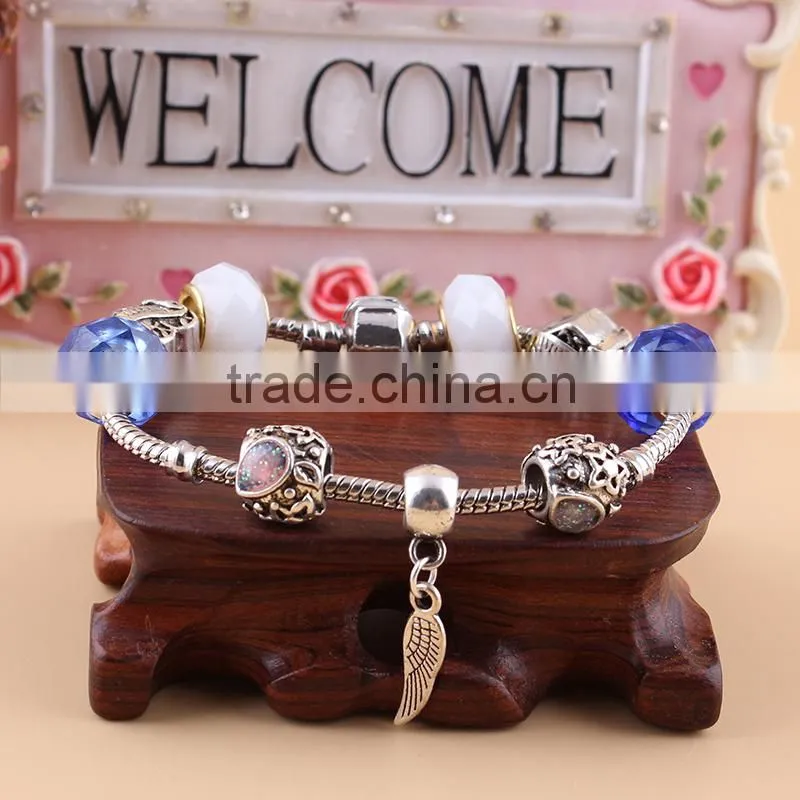 Fashion blue beads jewelry manufacturers bracelet accessories for women
