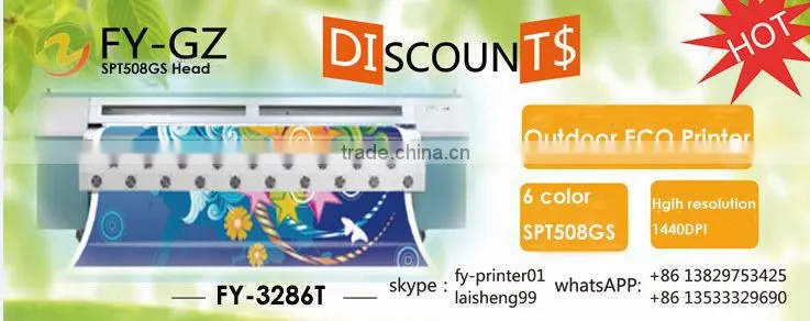 Infiniti Eco-Solvent Printer with 6pcs SPT 508GS Head