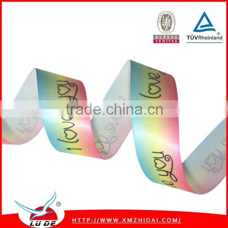 New design thermal transfer ribbon /Heat Transfer Printing Satin Ribbon decorate Christmas Day