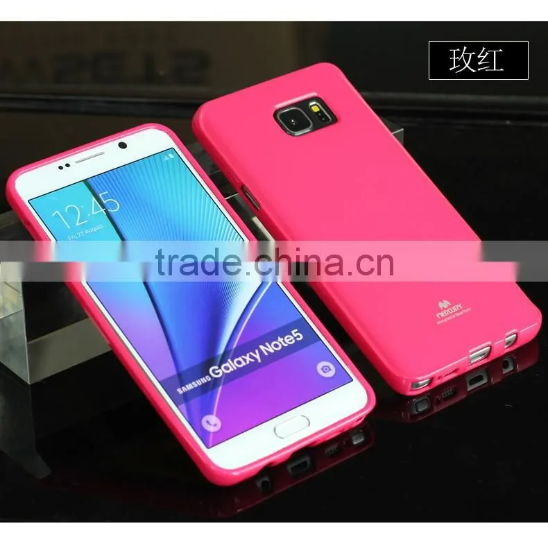 2016 High quality Newsets mercury Jelly Case TPU Case Ultra Slim TPU Case Cover for samsung glalaxy note 5 case