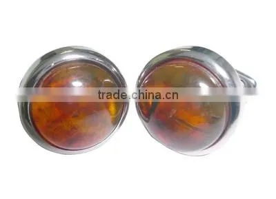skin-friendly titanium tiger's eye cufflink