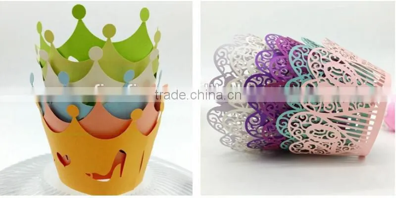 Free sample Hot sale laser cut paper cupcake box