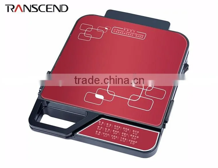 New Multifunctional red electric griddle with CE