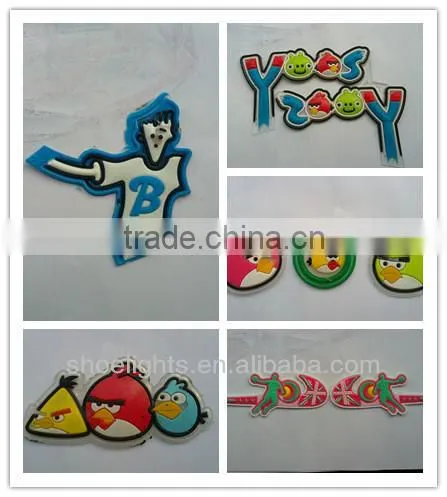 cheap soft PVC rubber shoes tongue labels
