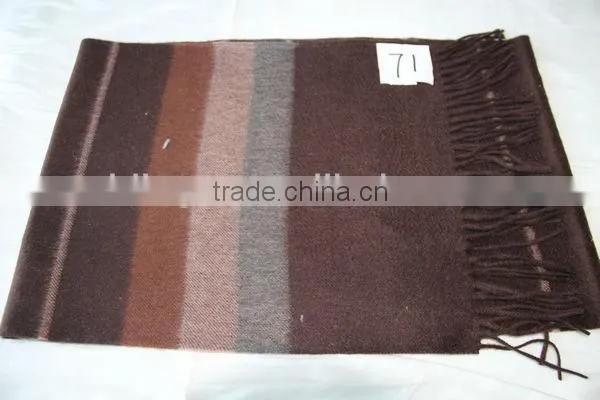 50/50 wool cashmere horizontal striped scarfs