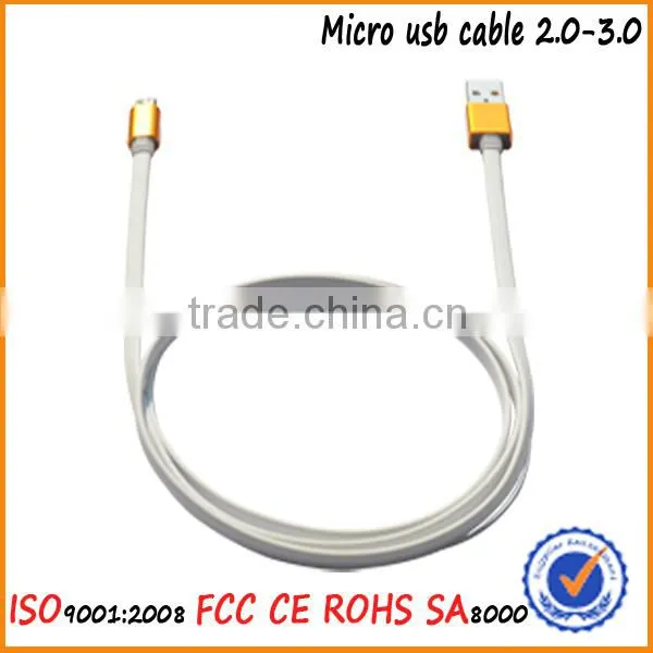 Aluminum foil shiled OD4.0 Custom logo high speed 2.0 micro usb cable
