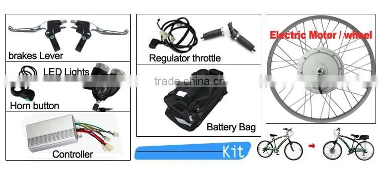 Front 48V 1000W electric bike conversion kit
