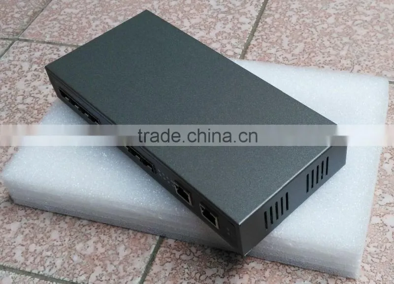 8 SFP fiber switch with 2 port10/100/1000Mbps TX uplink