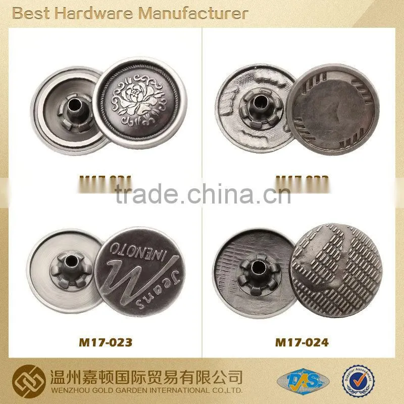 Alloy snap fastener for clothing various designs customized