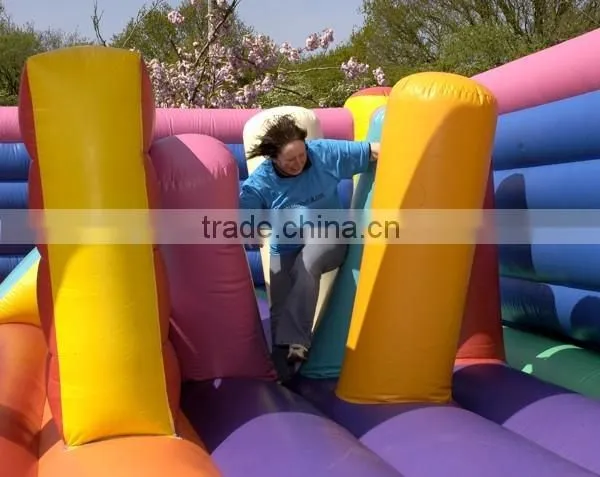 outdoor playground with slide large inflatable fun city children climbing wall obstacle course