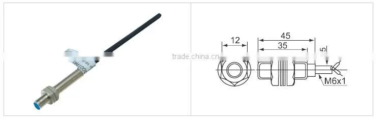 LM06-3001PA range 1mm PNP NO small Cylinder Type Magnetic Proximity Switch force sensor