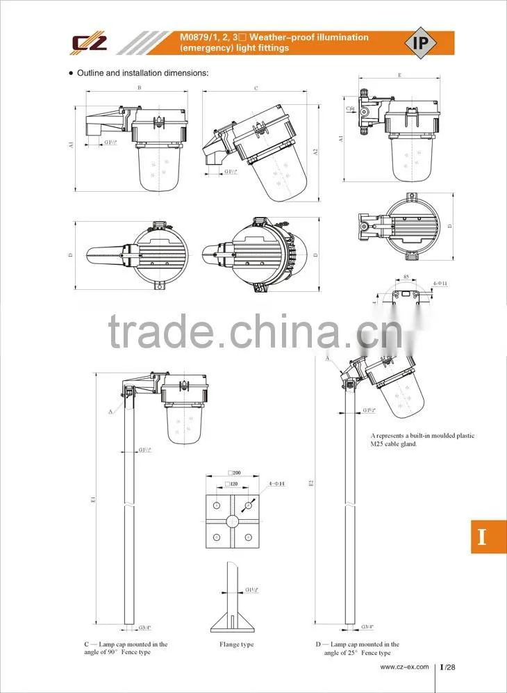 hot sale good quality IP66 Weather proof light fittings