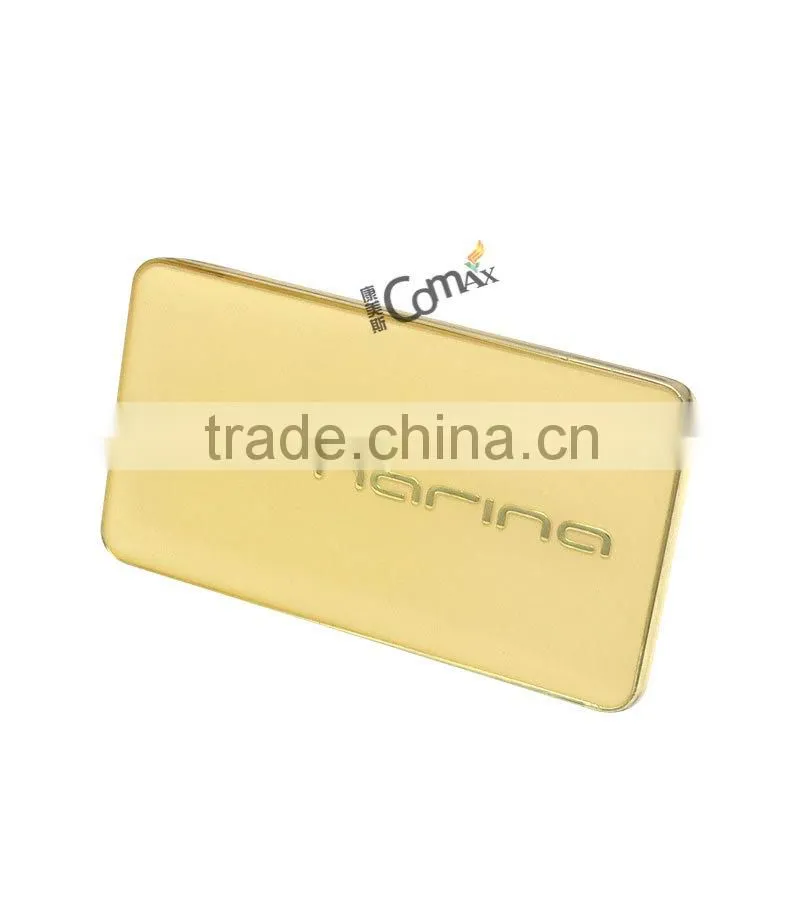 Custom engraved handbag metal logo design