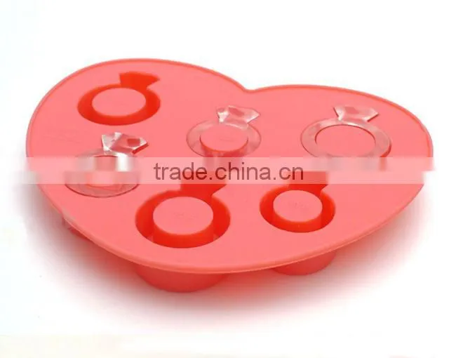 For Valentine's Day Special Design Wedding Propose used love Silicone wedding ring Ice Tray