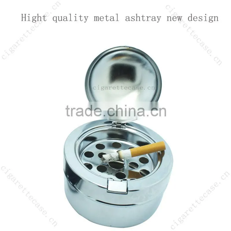 2016 hot sale windproof metal ashtray with special Smoke removing device