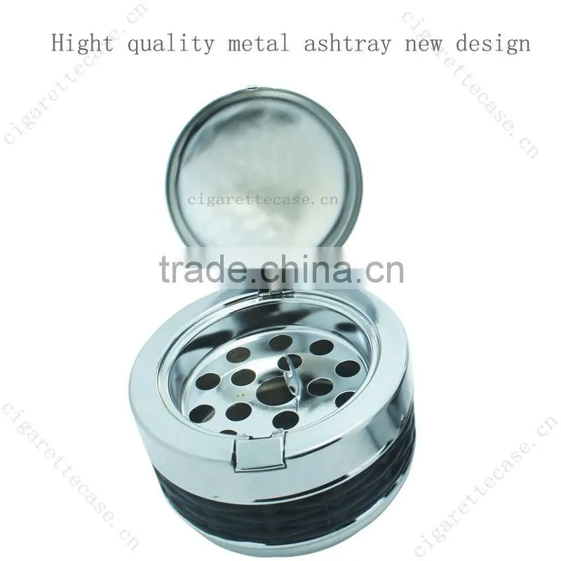2016 hot sale windproof metal ashtray with special Smoke removing device