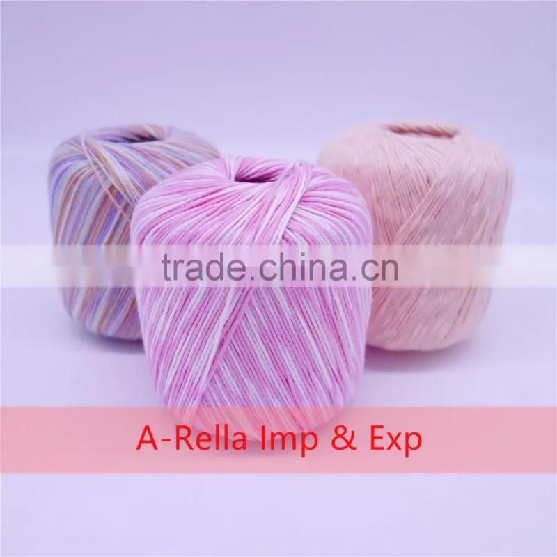 50%cotton +50% acrylic yarn blend yarn dyed 50g/ball knitting yarnyarn for knitting by hand