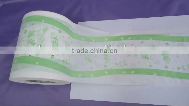 diaper and sanitary back film with nonwoven