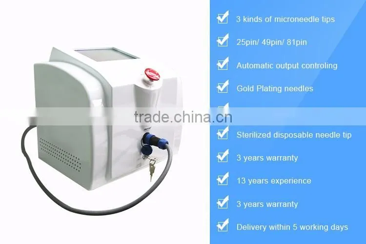 Most effective fractional rf machine for skin rejuvenation microneedle face lifting machine