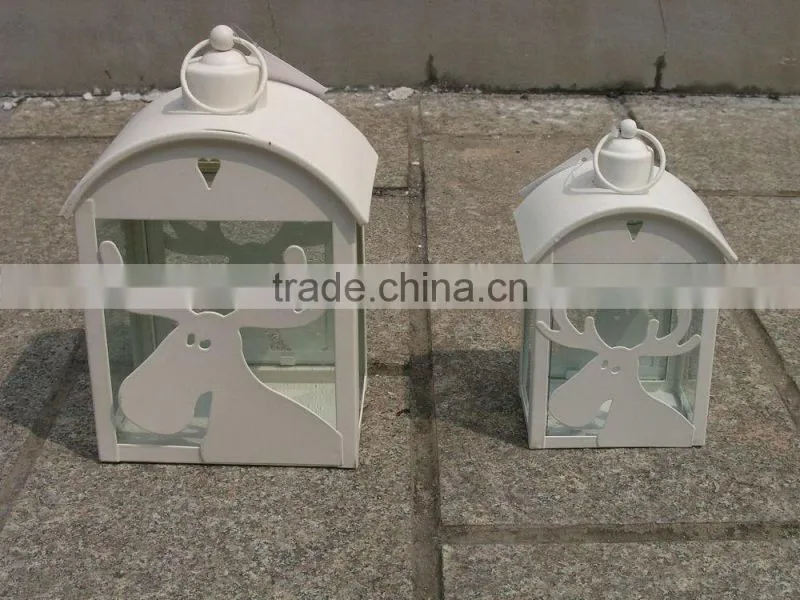 different size vintage wedding iron lantern candle holders