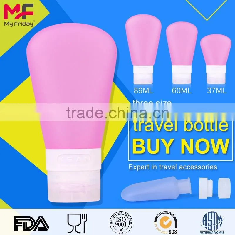 Food Grade Silicone Leak Proof Travel Accessories Bottle Set