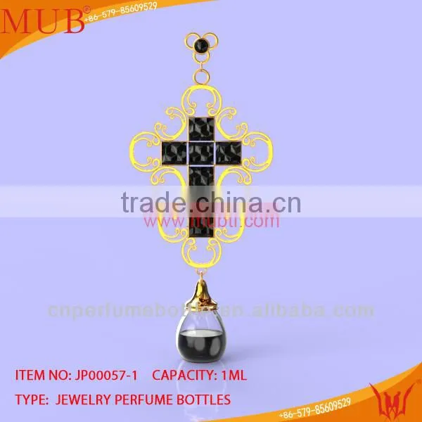Glass Jewelry Jesus Cross Shape Earring Glass Bottle