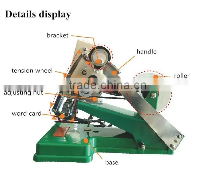2017 Manual Hot Code Printer color ribbon printer