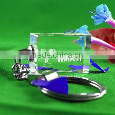 fashion rectangle crystal key chain