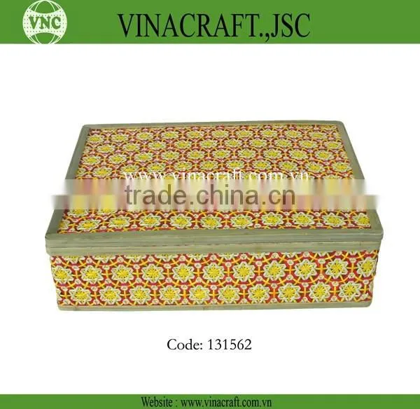 Decorative bamboo box set of 2