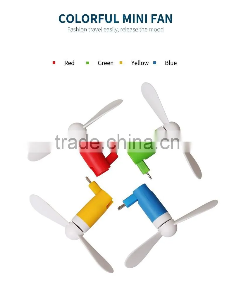 2017 mobile phone micro usb 2 in 1 mini fan , hot sale student usb fan clock , selling hot sell mini usb fan