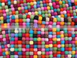felt ball rug/wool felt balls